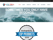 Tablet Screenshot of lifecellmarine.com